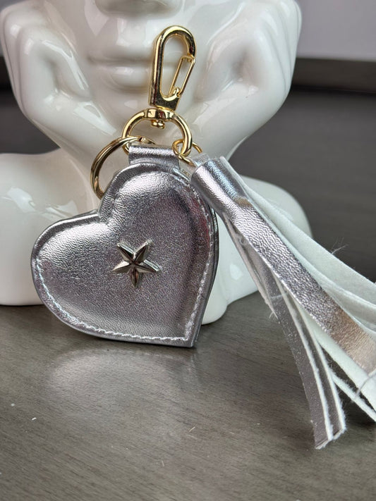LLAVERO CORAZON PLATA