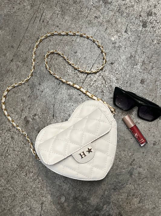 HEART BAG HUESO H/DORADO