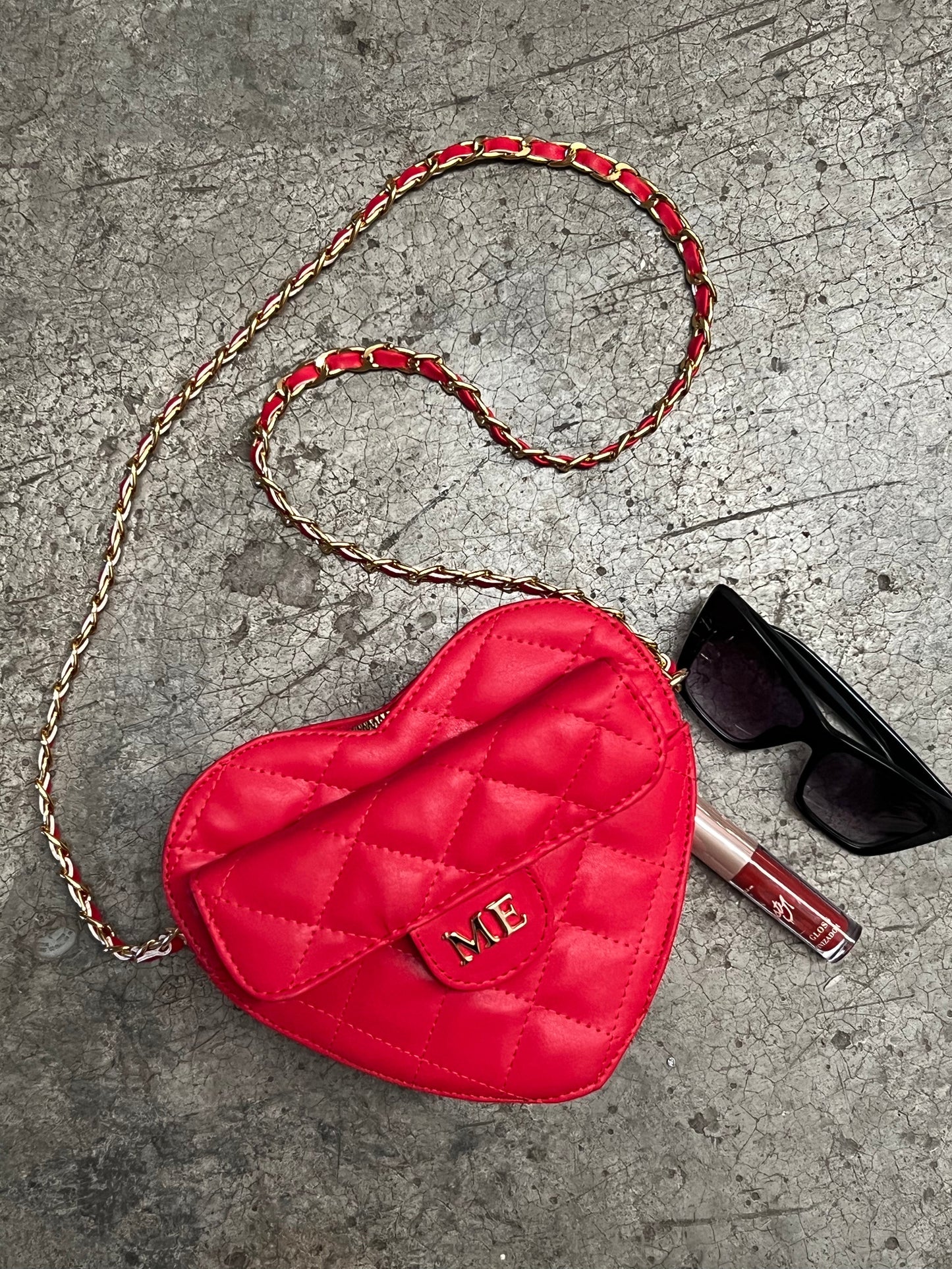 HEART BAG ROJO H/DORADO
