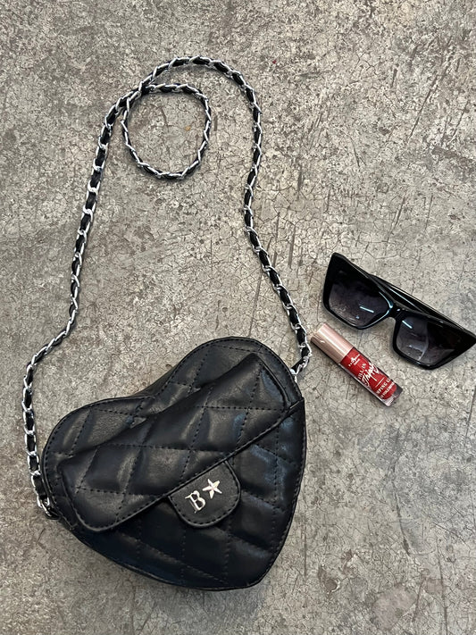 HEART BAG NEGRO H/PLATA