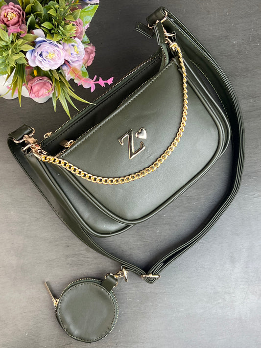 MULTIPOCHETTE FINA VERDE MILITAR