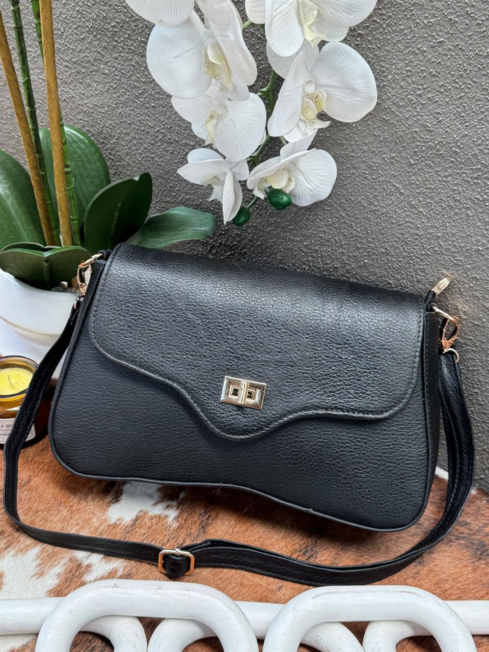 BOLSO 100% PIEL IRAK COLOR NEGRO