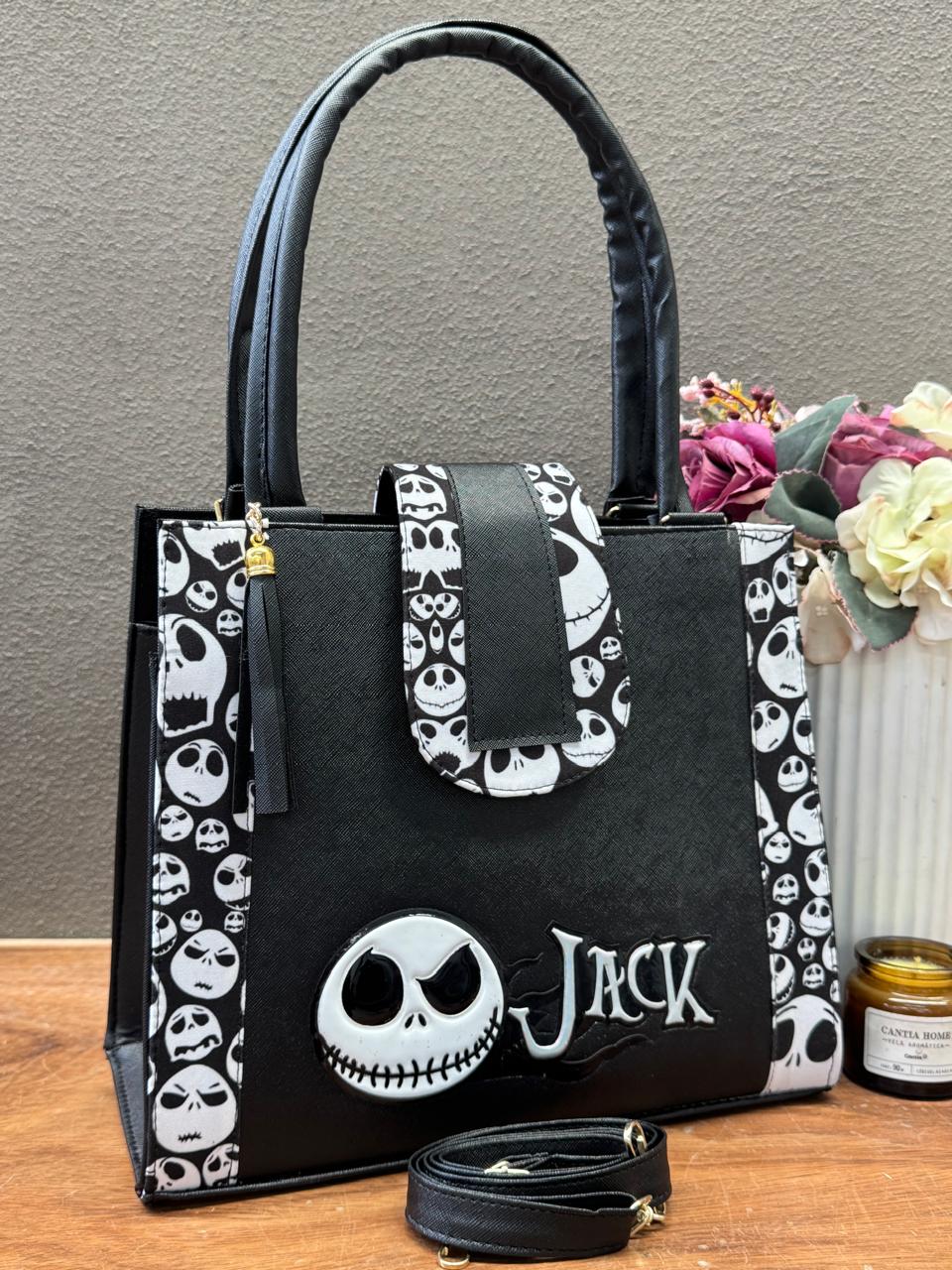 BOLSA BROCHE PERSONAJE JACK NEGRO