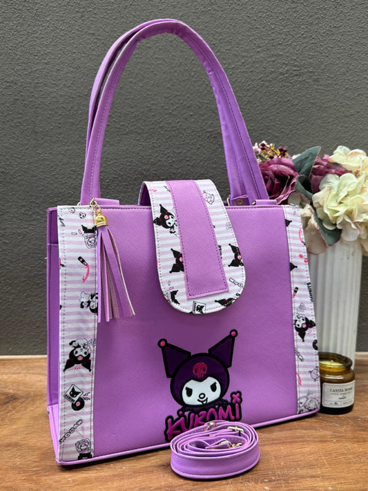 BOLSA BROCHE PERSONAJE KUROMI LILA