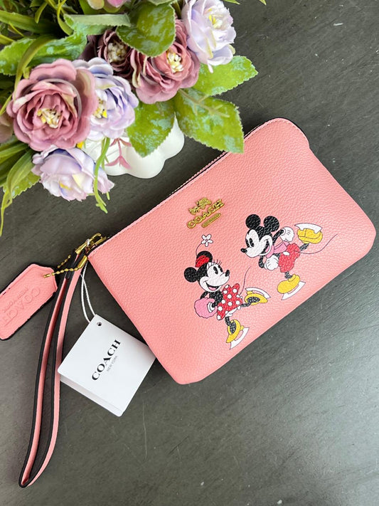 MUÑEQUERA COACH ROSA MICKEY Y MINNIE