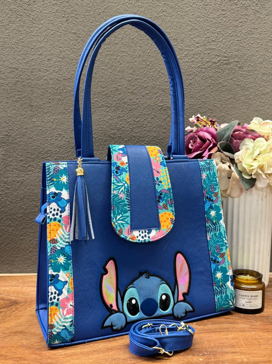 BOLSA BROCHE PERSONAJE STITCH AZUL