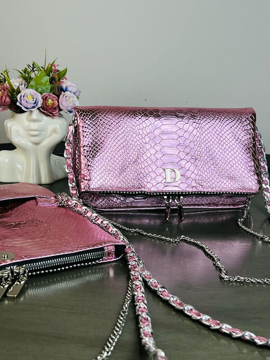 AMONET VIBORA ROSA METALICO H/PLATA