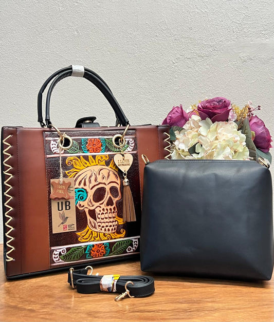 UB DUO ARTESANAL COMBO CALAVERA MARRON/NEGRO