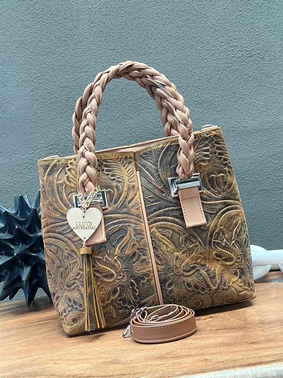 BOLSA ELIZABETH PIEL GRASO MIEL AVEJENTADO