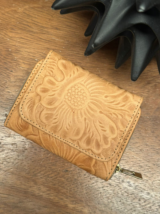 CARTERA PIEL KENYA MAQUILLAJE FLORES