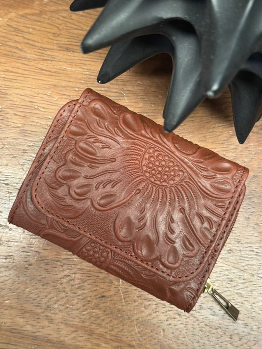 CARTERA PIEL KENYA CAMEL FLORES