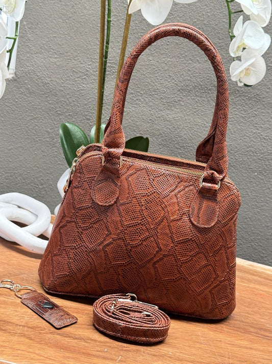 BOLSO 100% PIEL FINLANDIA ANACONDA MIEL
