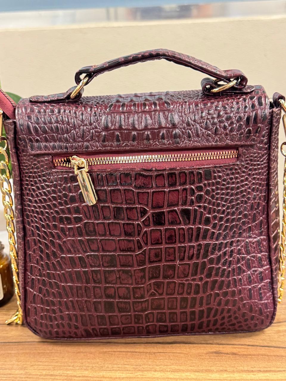 BOLSO 100% PIEL CROACIA COLOR CAFE