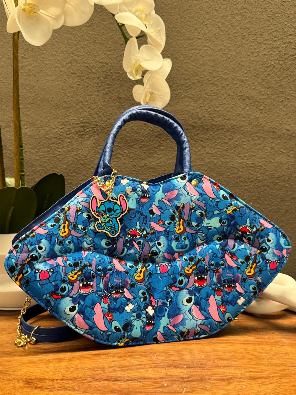 BOLSO BESO PERSONAJE STITCH AZUL