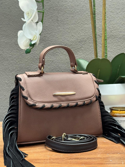 CROSSBODY FABIOLA LISA CAFE BARBAS NEGRAS