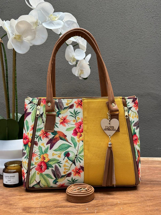 YUTE MODELO DOBLE CIERRE AMARILLO/COLIBRÍ