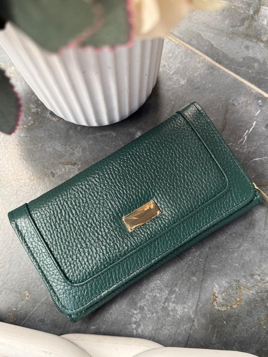 CARTERA AUSTRALIA LISA 100% PIEL VERDE