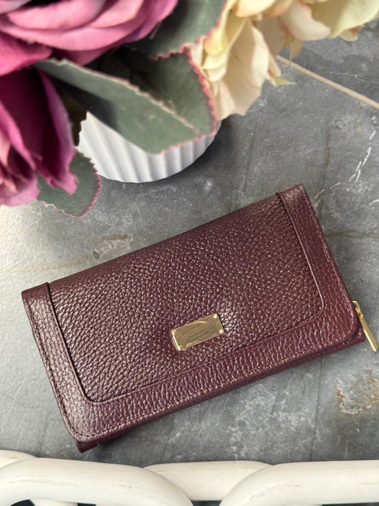 CARTERA AUSTRALIA LISA 100% PIEL VINO