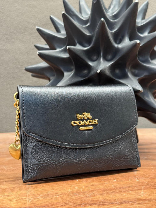 MONEDERO COACH NEGRO/NEGRO MATE