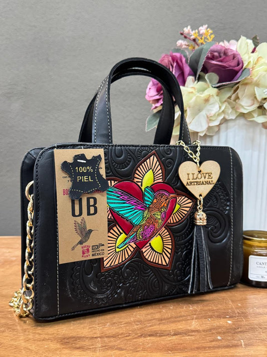 UB CROSSBODY OLGA CORAZON COLIBRI NEGRO