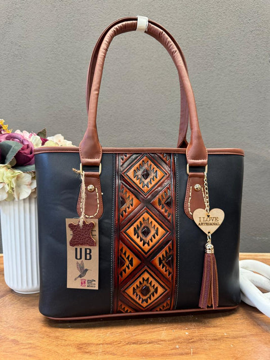 UB MOD ARTESANAL BRANDY NEGRO/CAFE FRANJA ROMBOS