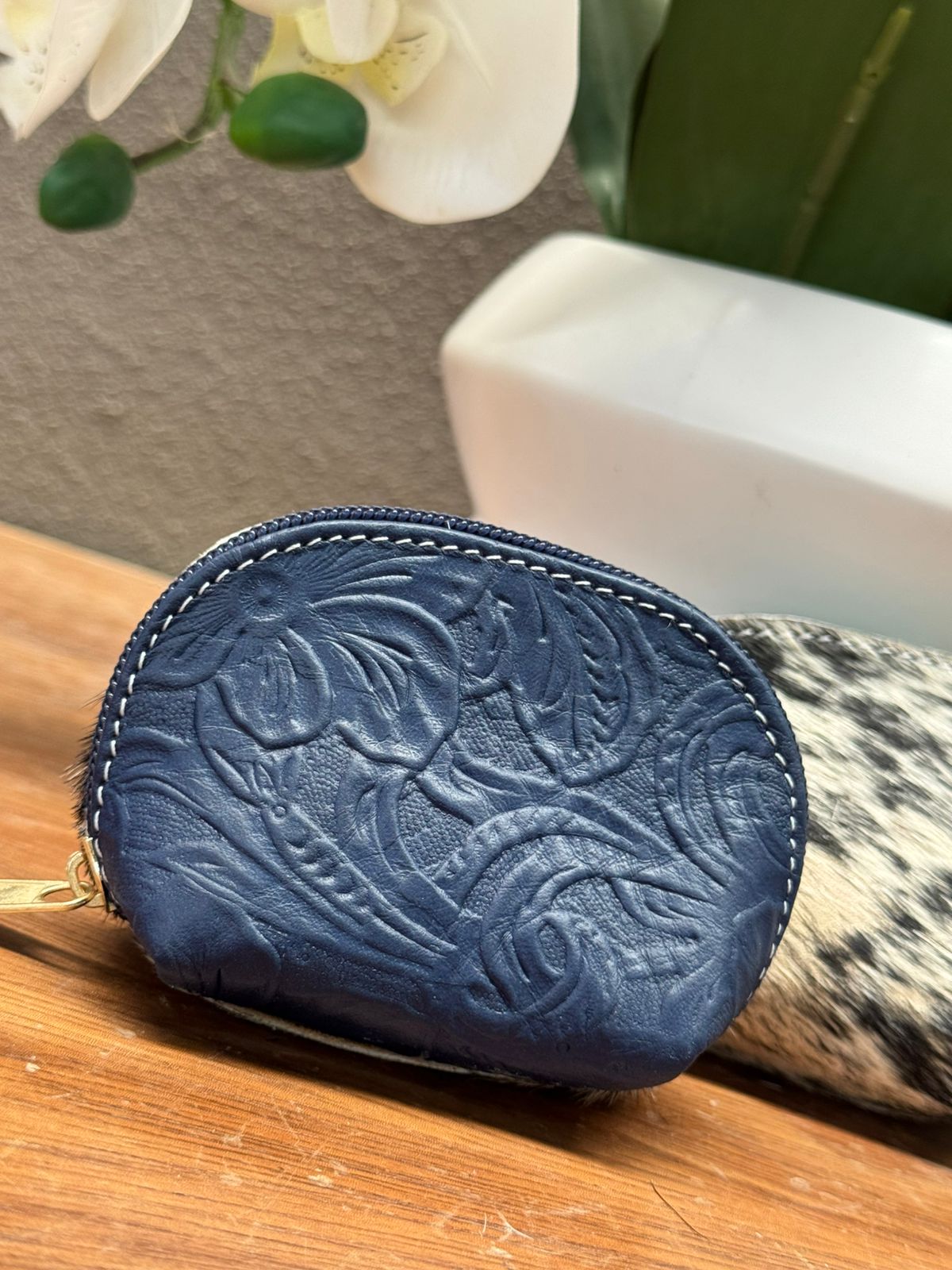 MINI MONEDERO PELO AZUL COBALTO