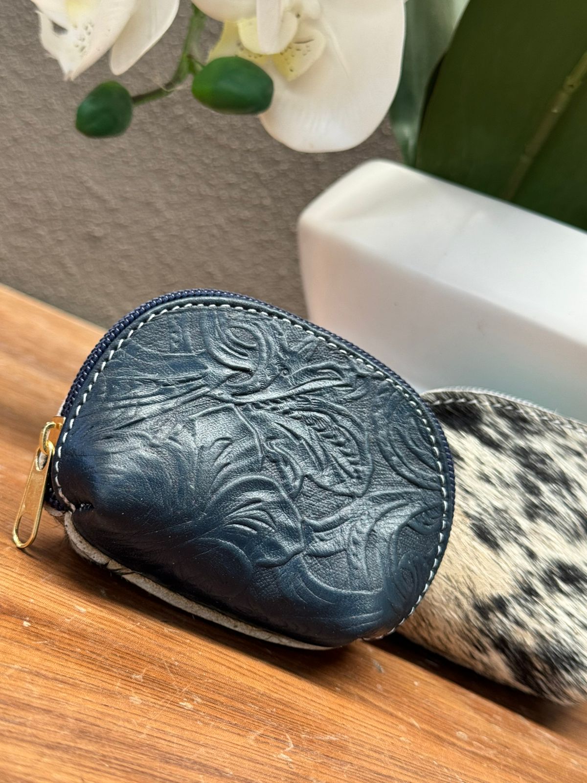 MINI MONEDERO PELO AZUL COBALTO