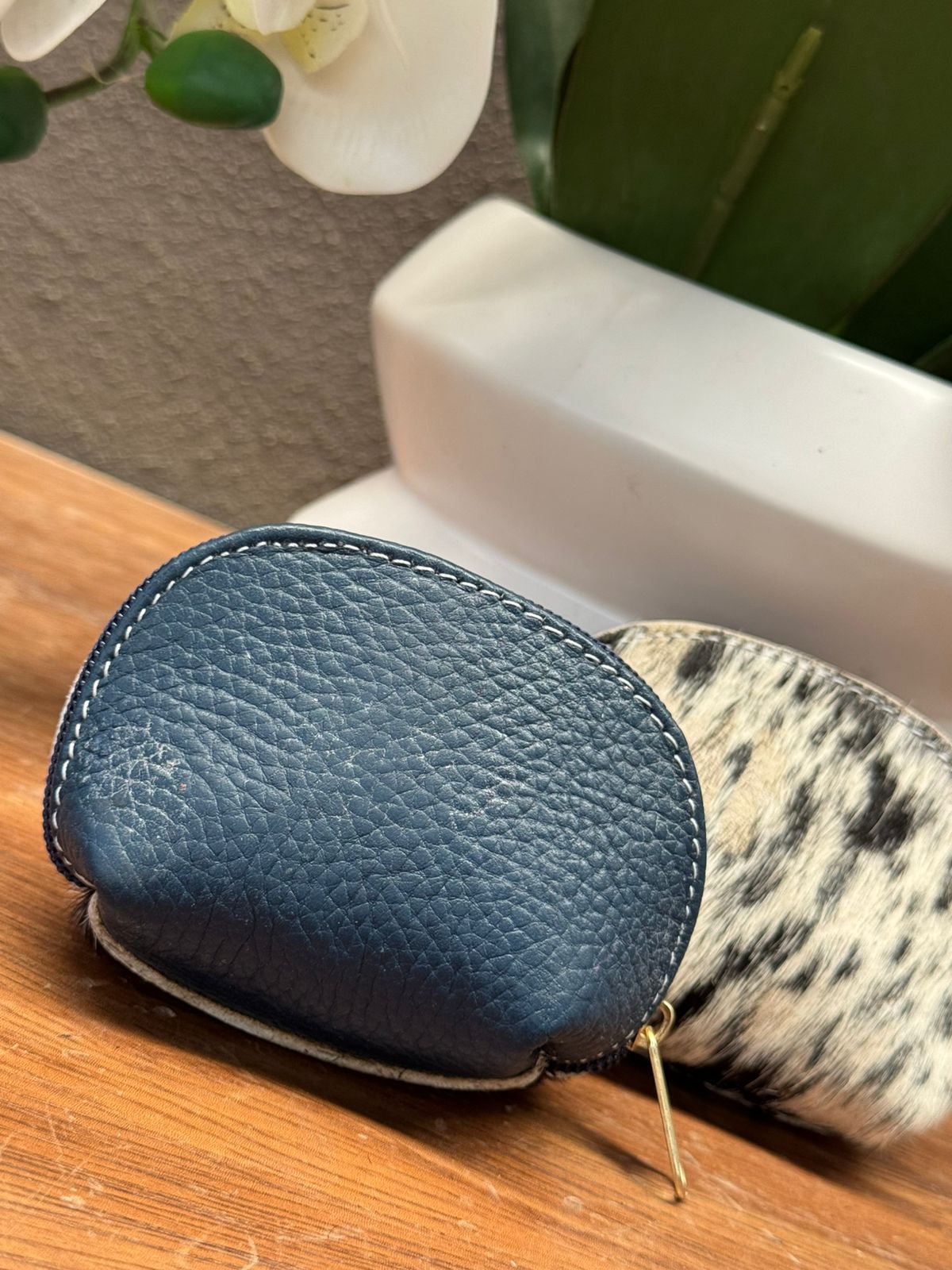 MINI MONEDERO PELO AZUL COBALTO