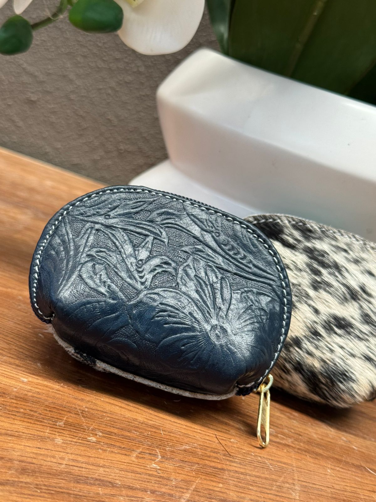 MINI MONEDERO PELO AZUL COBALTO