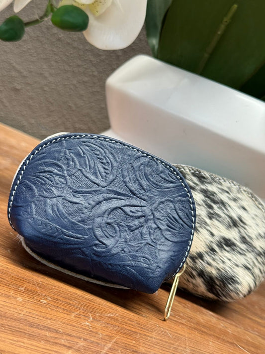 MINI MONEDERO PELO AZUL MARINO