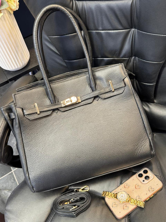 BOLSO 100% BIRKIN 35 PIEL NEGRO