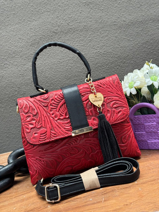 BOLSA DAFNE COLOR ROJO/NEGRO