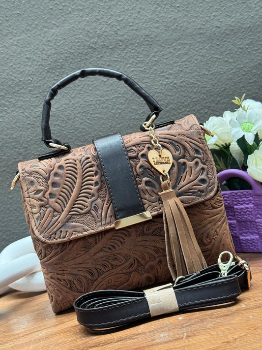 BOLSA DAFNE COLOR CAMEL/FERRERO