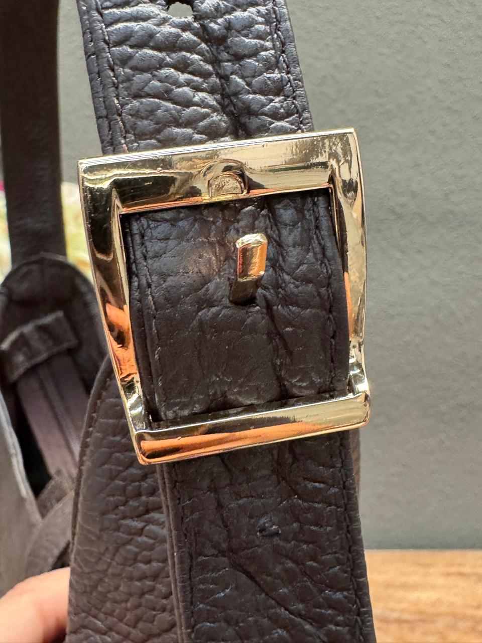 BOLSA BAGUETTE COW AZUL MARINO