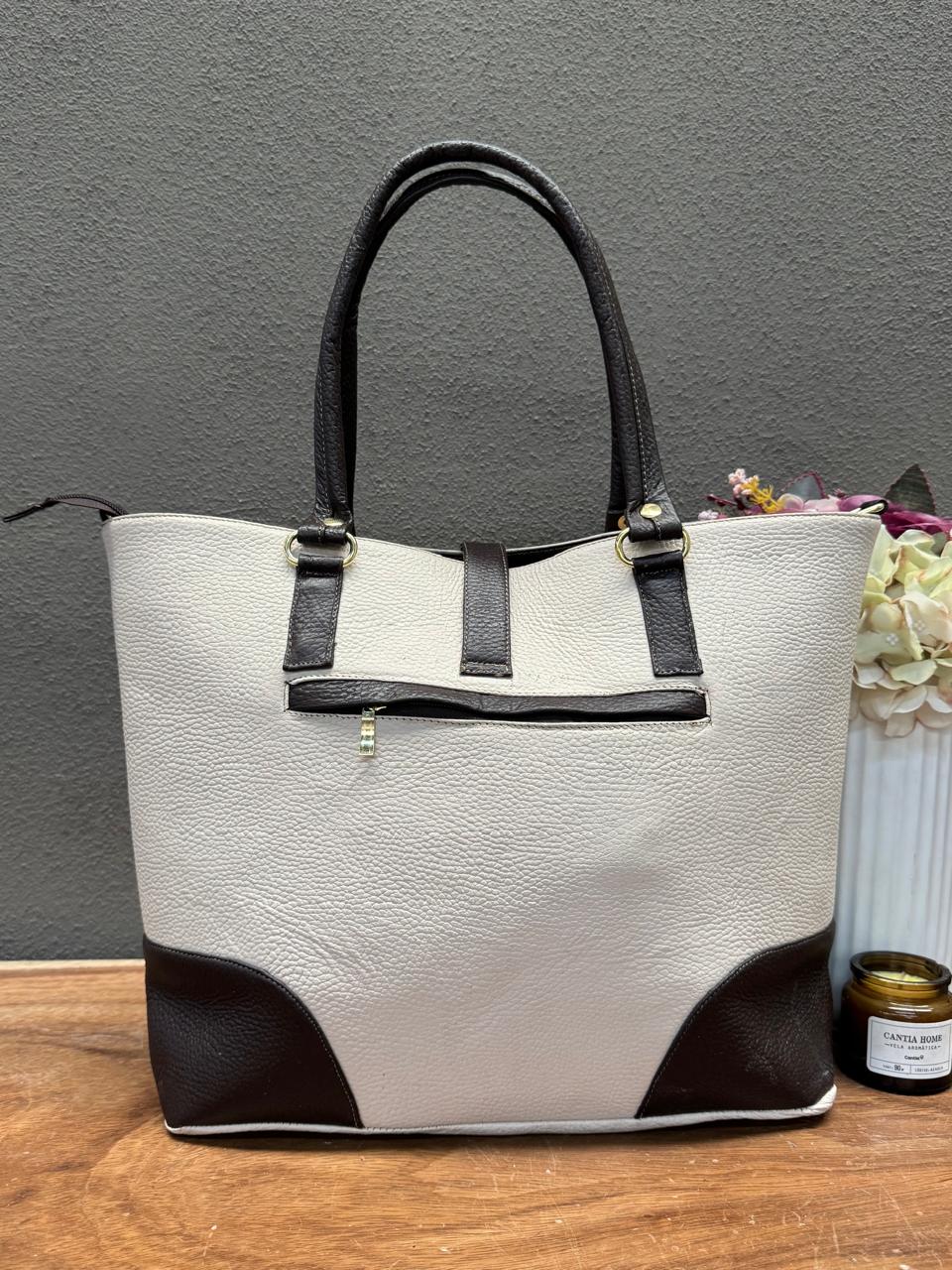 BOLSA TOTE 2.0 HUESO/CAMEL