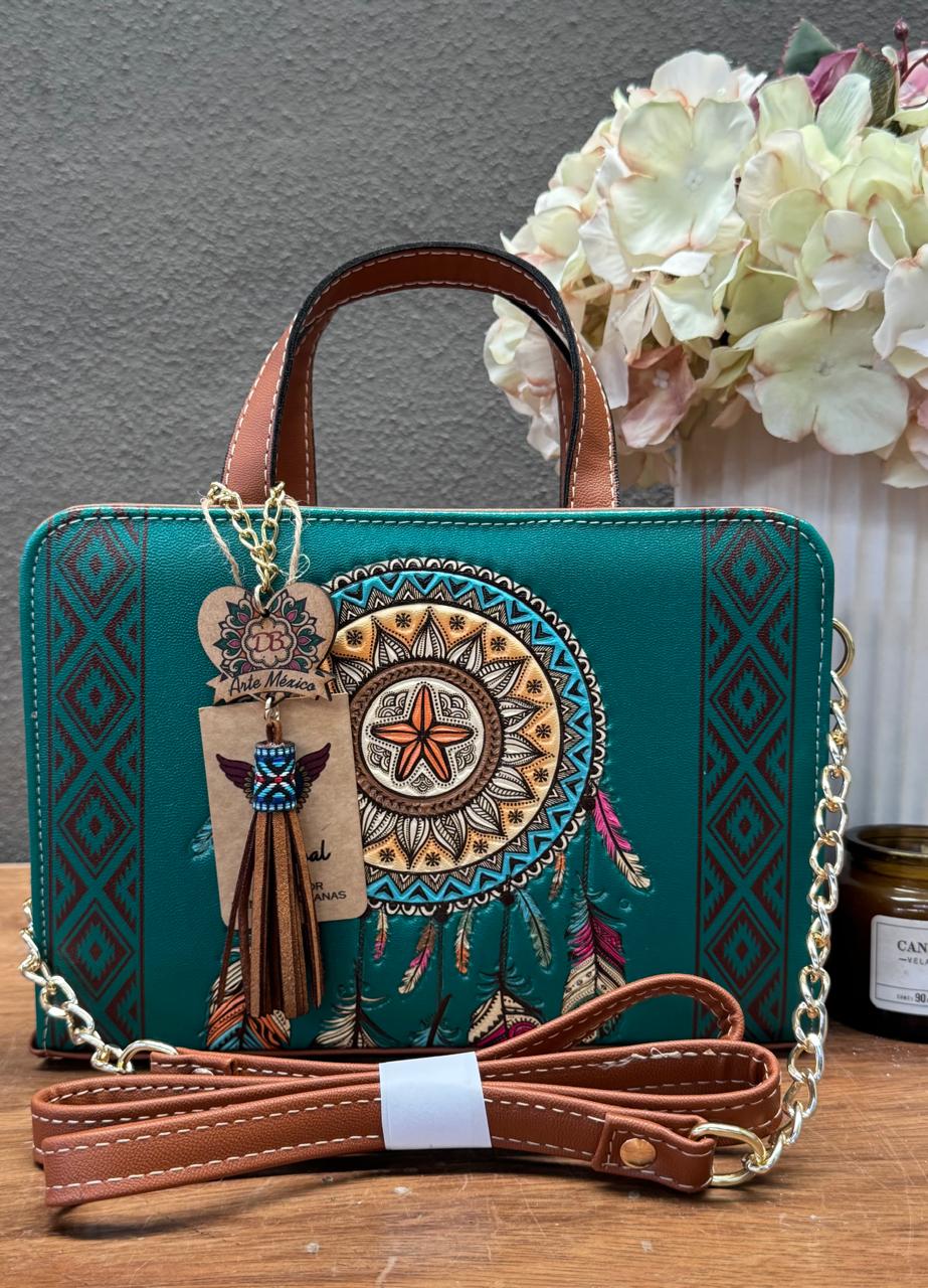 DB CROSSBODY ATRAPASUEÑOS VERDE ESMERALDA