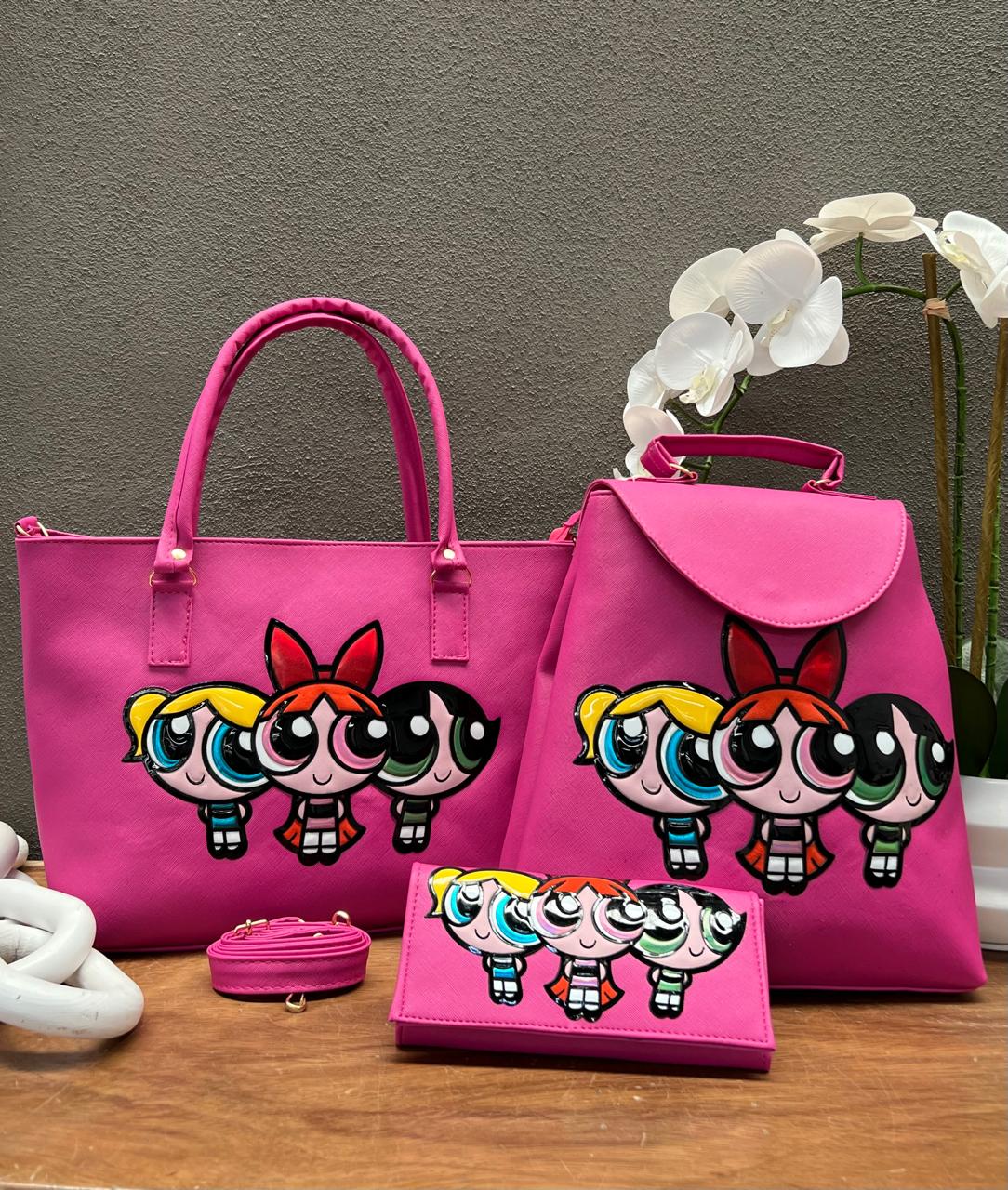 COMBO PERSONAJES CHICAS SUPERPODEROSAS ROSA