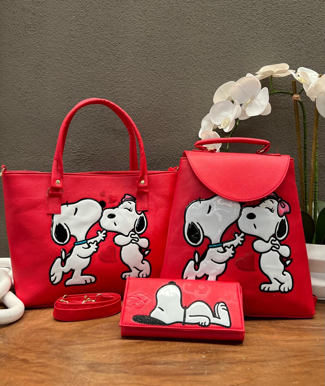 COMBO PERSONAJES SNOOPY ROJO