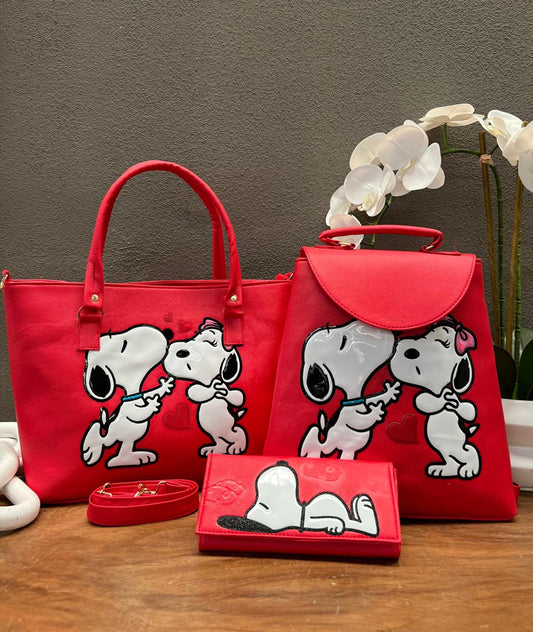 COMBO PERSONAJES SNOOPY ROJO