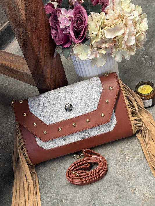 CROSSBODY JESSI PELO Y BARBAS VARIABLE PIEL CAMEL