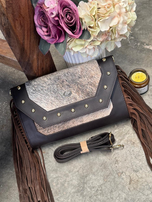 CROSSBODY JESSI PELO Y BARBAS VARIABLE PIEL FERRERO