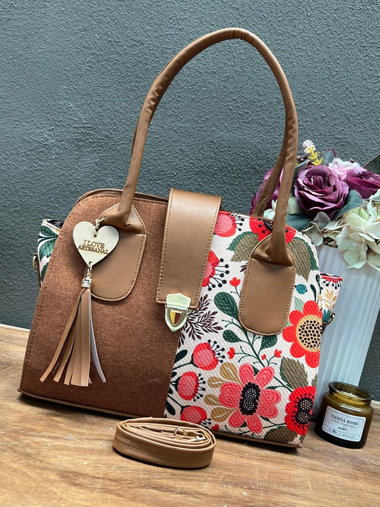 YUTE MODELO BROCHE CAMEL/FLORES OTOÑAL