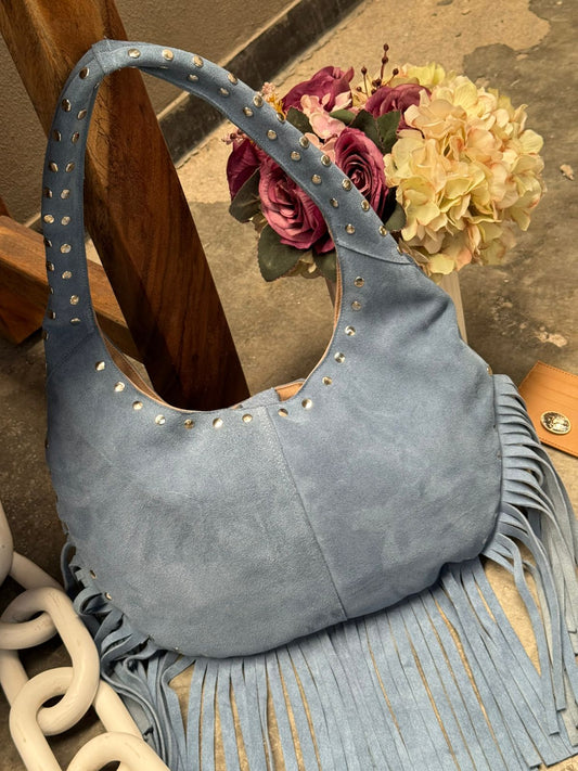 BOLSO MONTANA AZUL MESCLILLA BARBAS