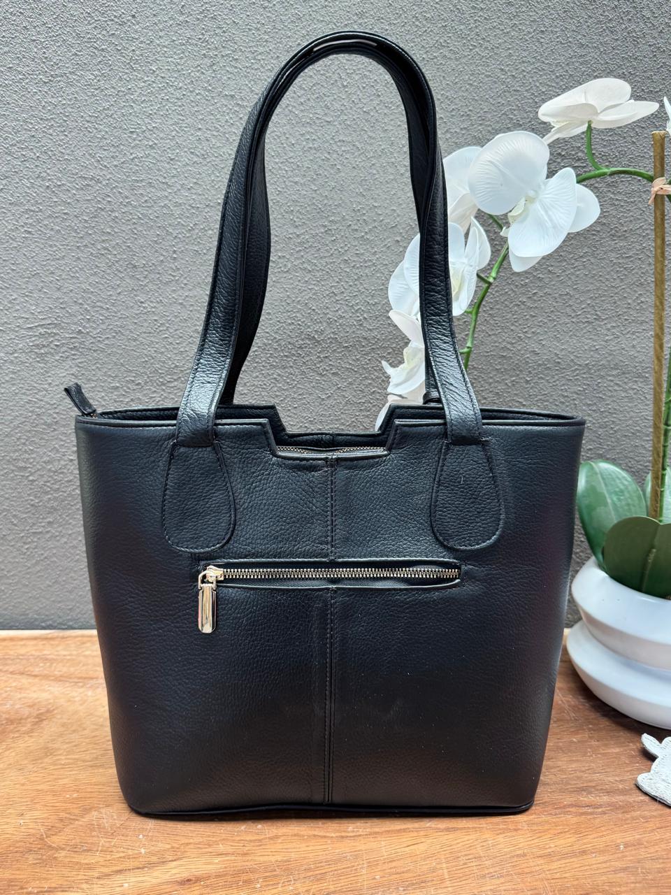 BOLSO 100% PIEL BOSNIA COLOR HUESO/MAQUILLAJE