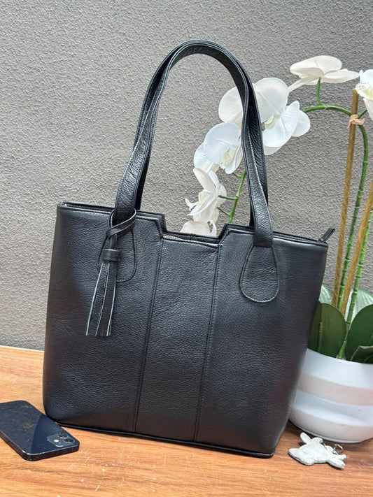 BOLSO 100% PIEL BOSNIA COLOR NEGRO