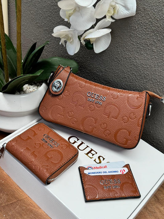 KIT GUESS CAMEL ESTAMPADO