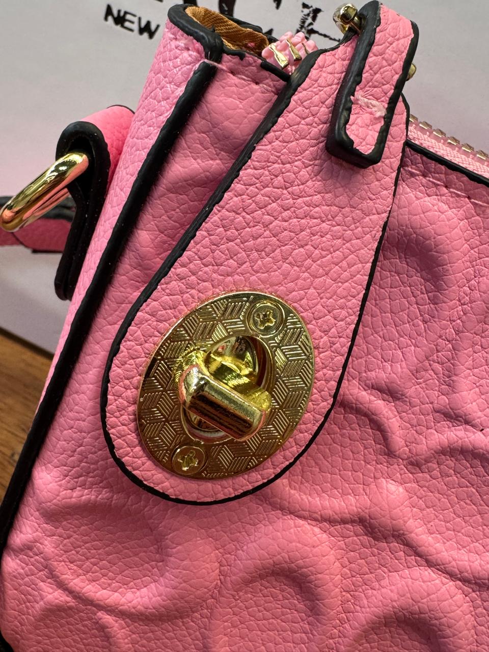KIT COACH 2.0 BOLSO ROSA RELIEVE