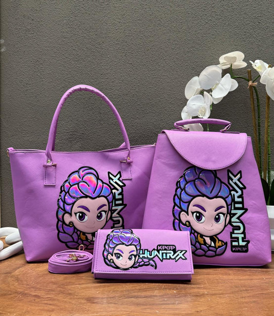 COMBO PERSONAJES GUERRERAS K POP LILA