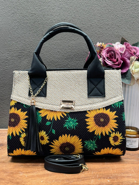 YUTE MODELO LOLA NEGRO GIRASOLES