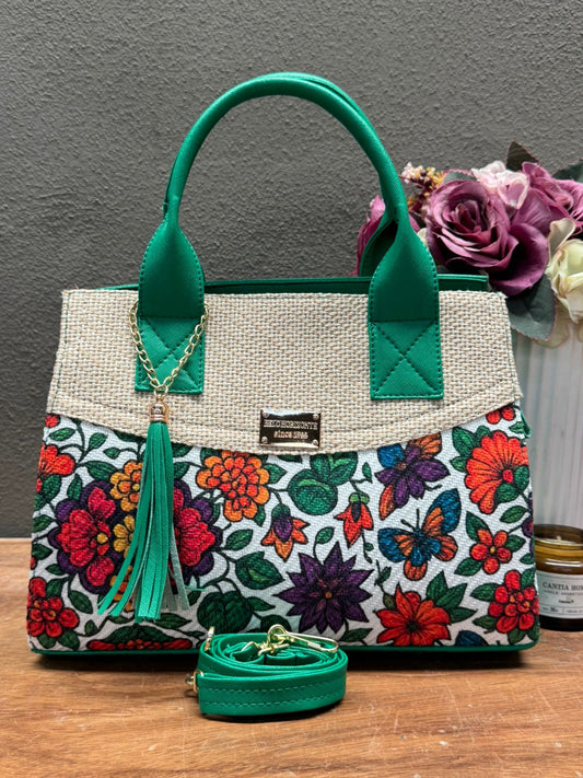 YUTE MODELO LOLA VERDE FLORES
